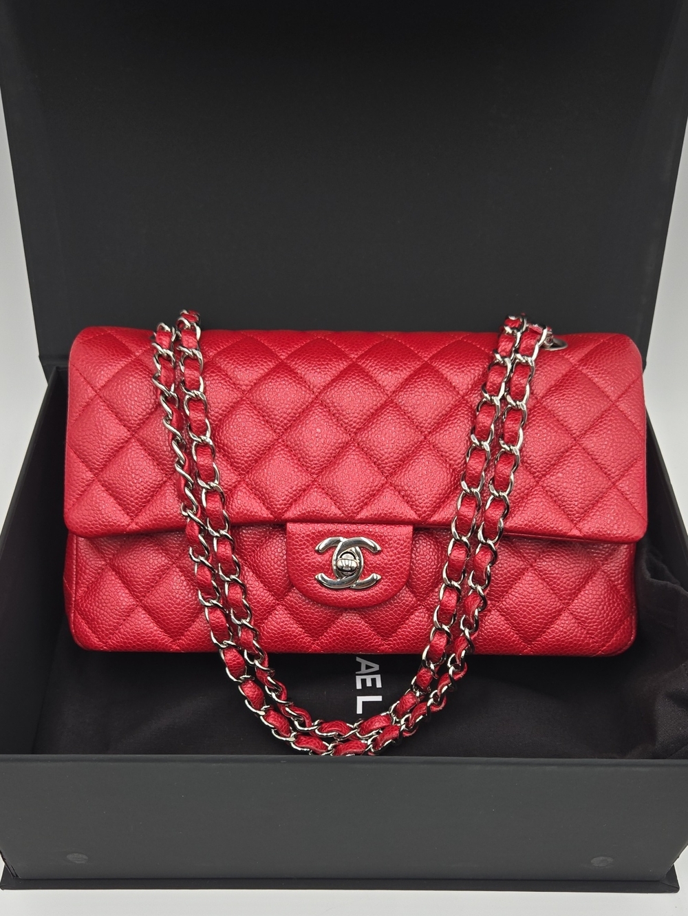 Chanel Double Flap Caviar Mefium Silver Hardware SERIES 20
